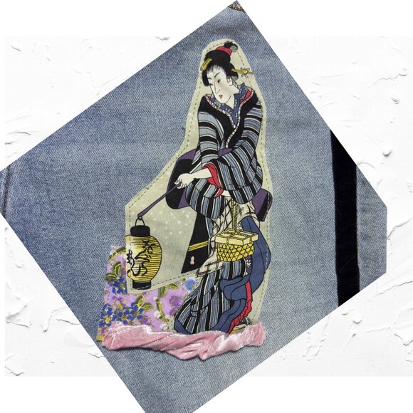 Upcycled Rag & Bone Nina High-Rise Flare Geisha Jeans - Size 31 - Picture 6 of 8